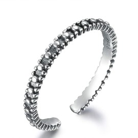 SNORSO 925 Sterling Silver Thumb Ring for Women Thai Silver Color Boho Style Eternity Band Ring