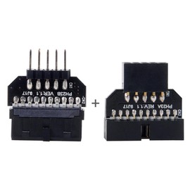 NFHK 1set Reversible USB 2.0 9Pin Housing to Motherboard USB 3.0 20pin Header Female Adapter