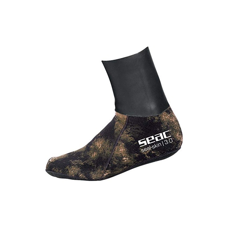 Seac Seal Skin Camouflage 3mm Neoprene Warming Socks for Freediving