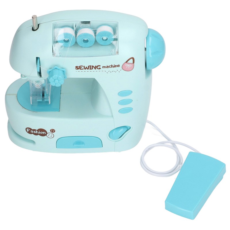 Children Electric Sewing Machine Toy with Threader Ruler Interesting Small