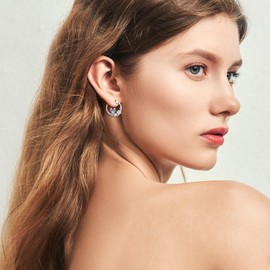 Hummingbird/Butterfly/Frog/Dragonfly/Dee Earrings for Women Sterling Silver Huggie Hoop Earrings Small Animal Earrings Hoops Jewelry Gifts, 18MM, Sterling Silver, No Gemstone