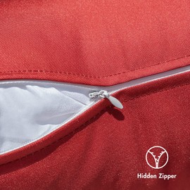 MIULEE Outdoor Waterproof Throw Pillow Covers Set of 2 Hello Sunshine Decorative Outdoor Square Pillowcases for Chair Patio Garden Couch Tent Balcony Sofa Red 18x18 Inch