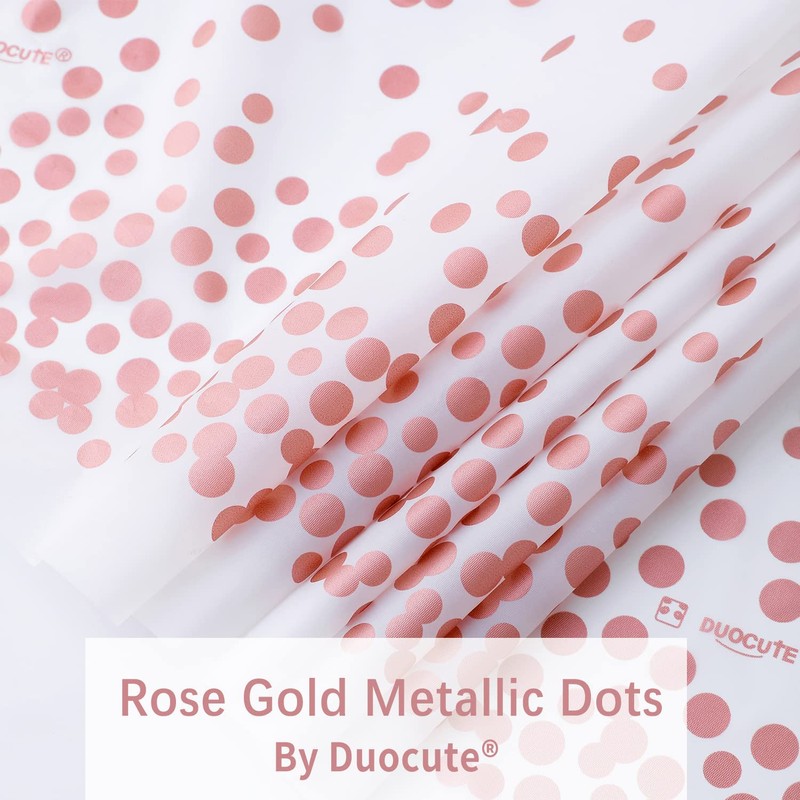 Duocute 2 Pack Rose Gold and White Party Tablecloth for