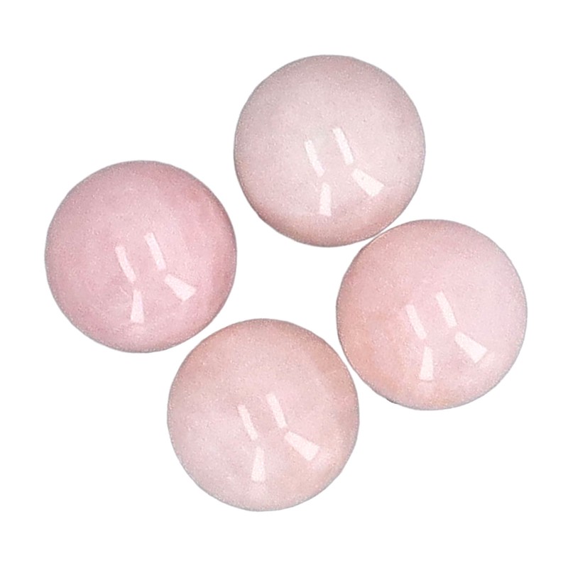 4Pcs Rose Quartz Crystal Balls 0.8in Diameter Clear Negative Energy