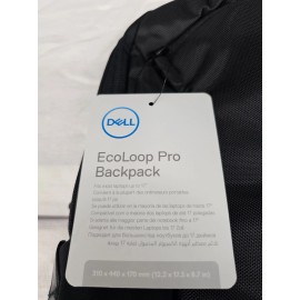 Dell CP5723 Ecoloop Pro Backpack Storage Laptop Notebook Black 12.2 17.3 6.7"