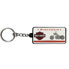 AMERICANPHOENIX Beautiful & Unique Keychain - USA Souvenir, Collectible Design, Flexible Silicone, Keyring Lanyard Accessory (Wisconsin 1)