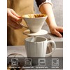 ZEBERBO Pour Over Coffee Maker, Single Cup Ceramic Coffee Dripper,