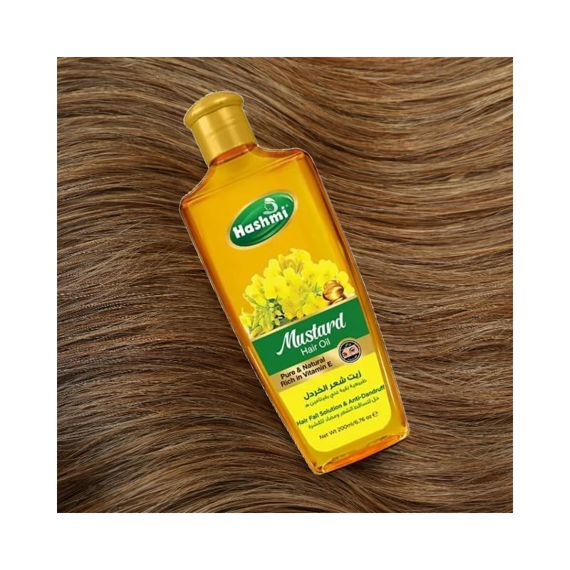 Hashmi Aceite de Mostaza para Cabello con 200 ml, Fortalecedor