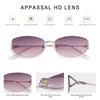 Appassal Retro Oval Sunglasses For Women Men Hexagonal Rectangle Metal