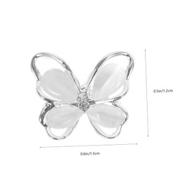 WOONEKY 10pcs Rhinestone Butterfly Nail Art Charms Manicure Accessories for Elegant Nails for Vacations Special Occasions Creative Design Parts