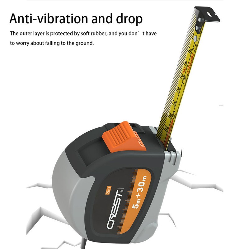 30M Laser Rangefinder + 5M Anti-fall Steel Tape Metric and