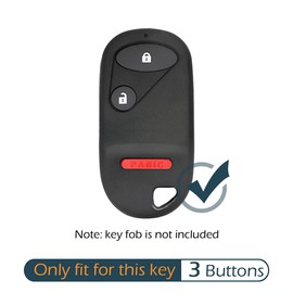 GFDesign 2 Pcs Silicone 3 Buttons Key Fob Cover Remote Case Keyless Protector Compatible with Honda Accord Civic Element Insight Pilot 72147-S5A-A01 NHVWB1U523 NHVWB1U521 A269ZUA106 72147-S04-A01