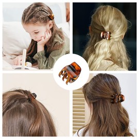 CUHZA Pack of 24 Mini Hair Clips, Hair Claws Small Plastic Hair Clips, Hair Claw Clips for Girls Women