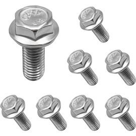 8PCS Car Skid Plate Bolts, Stainless Steel 12mm Hex Head, Compatible with 4Runner, FJ Cruiser, Land Cruiser, Tacoma, Car Accessories