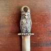 8" Owl Letter Opener, Antiqued Brass