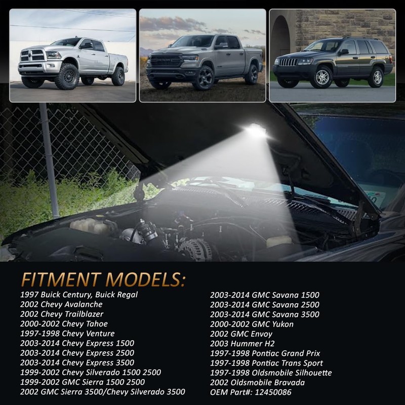 D-Lumina LED Under Hood Light Assembly for Chevy Silverado Express