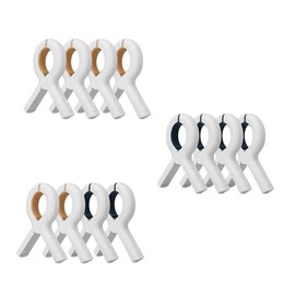 12 PcsTowel Clips for Beach Chairs, Plastic Beach Towels Holder, Large Size Windproof Strong Beach Chair Towel Pegs for Sun Loungers Pool Cruise Clothes Pins