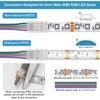 RGBZONE 25Pcs 4 Pin 8mm LED Strip Connectors Gapless Solderless