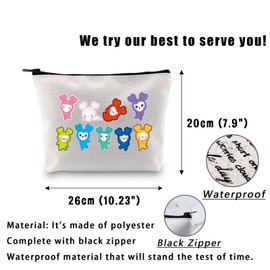 Kpop Lovers Gift Kpop Group Merch Kpop Girl Group Makeup Bag Korean Group Cartoon Style Gift for Fan, kpop group