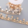 Jerler 1 Yard Pearl Tassel Rhinestone Trim, Inlaid Pearl Beaded