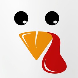 CafePress Family Thanksgiving Day Turkey Face Pint Glass, 16 oz. Drinking Glass