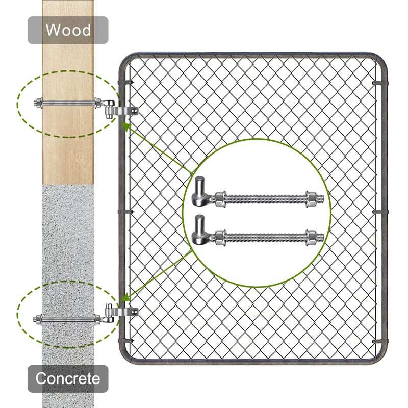 Insaga J Bolt Gate Hinge, 304 Stainless Steel Farm Gate