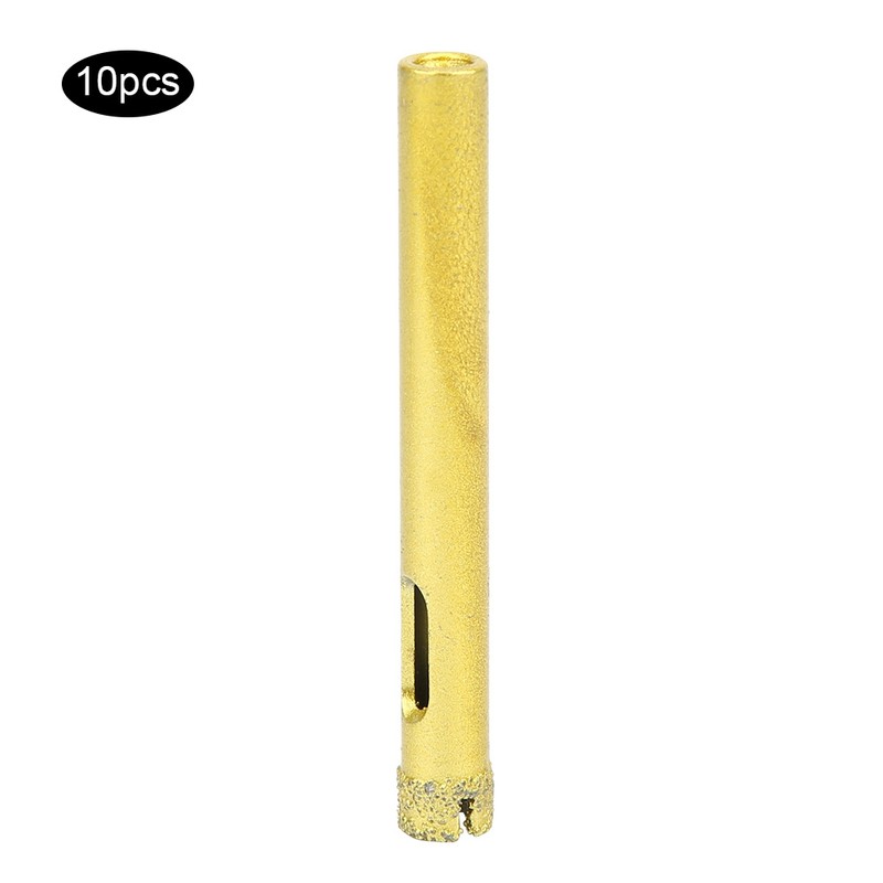 10Pcs Diamond Hole Saw Drill Bit Gold Granite Ceramic Tile