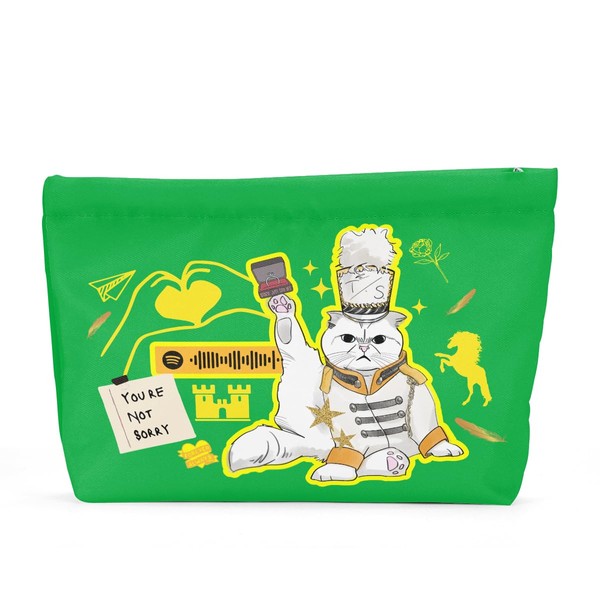 QIBAJIU Cat Gifts for Cat Lovers Cute Cat Makeup Bag