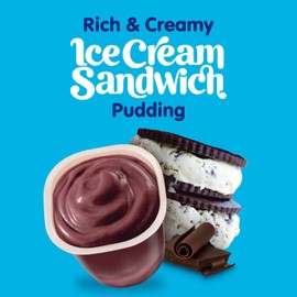 Snack Pack Ice Cream Sandwich Flavored Pudding Cups, Lunchbox Snack, 3.25 oz. 6 Count
