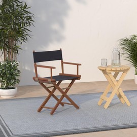 Casual Home 18" Director's Chair Honey Oak Frame with Navy Canvas