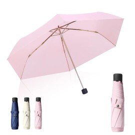 SWEETIME 170 g Extra Light Pocket Umbrella Women, Compact Umbrella, Stormproof, Ultralight Portable Umbrella, Mini Small Sturdy Foldable Pocket Umbrella, Children's Umbrella for Girls