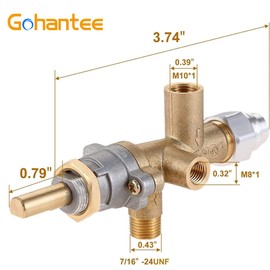 Surieen LPG Gas Outdoor Patio Heater Control Valve, Room Space Heater Control Valve, Fireplace Fire Pit Safety Control Valve Gas control Safety Valve