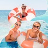 2PCS Large Swimming Pool Tubes Inflatable Pool Floats for Adult