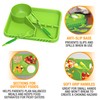 Dinneractive Dining Set for Kids - 3PC Green Dinosaur Dinnerware