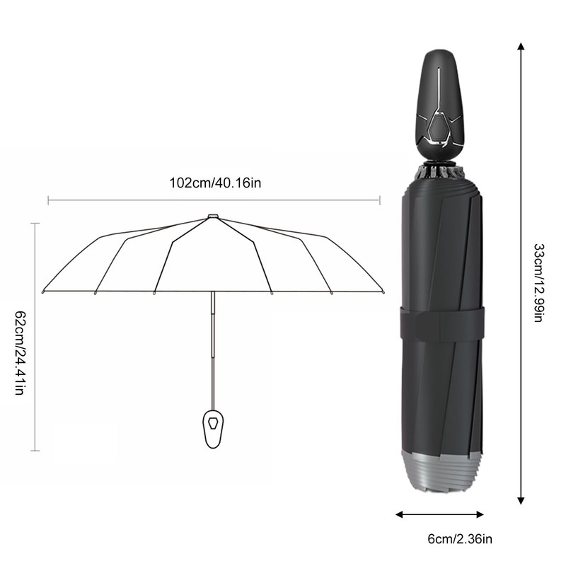 Umbrella Automatic | Portable Folding Umbrella - Rainproof Supplies for