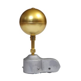 Flagpole Truck Pulley and Gold Anodized Ball Ornament Topper Set Multiple Sizes (3" Truck & 4" Gold Ball)