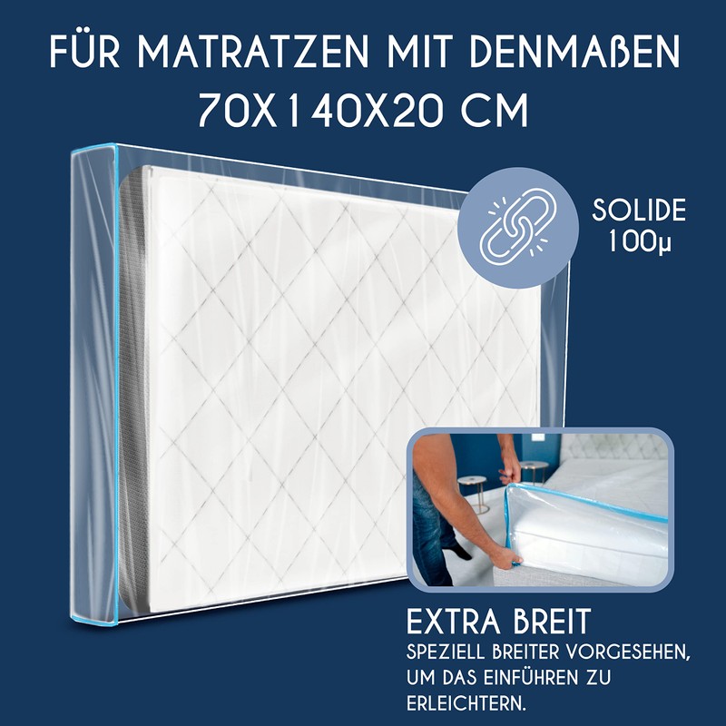 Dreamzie Plastic Mattress Cover 70 x 140 (Thickness 20 cm)