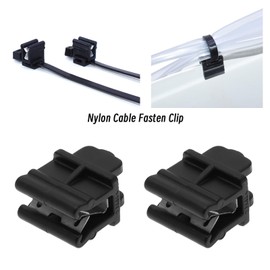 OTOTEC 20PCS Cable Tie Mounts 15x10.8x3mm Plastic Zip Tie Bases Holders Wire Tie Edge Mounting Clips Fasteners Organisers for Cable Management Black