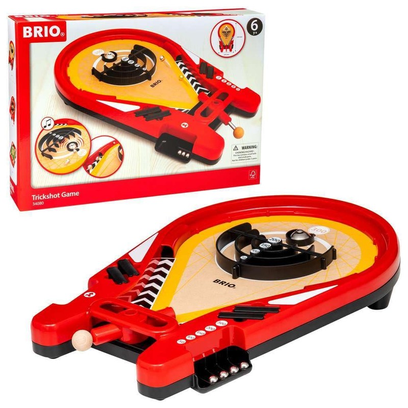 BRIO 34080 Trickshot Game | Classic Pinball Game for Ages