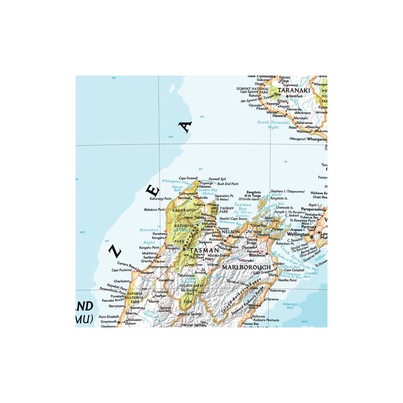 National Geographic Maps: New Zealand Wall Map - Compact -