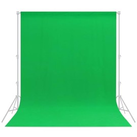 Kavier Green Screen Backdrop, 1.8x2.4M / 6x8FT Portable Green Screen, Large Collapsible Chromakey Photo Backdrop Polyester Photography Background for Photography Studio, Live Streaming, Gaming
