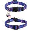 Lamphyface 3 Pack American Flag Cat Collar with Bell Breakaway