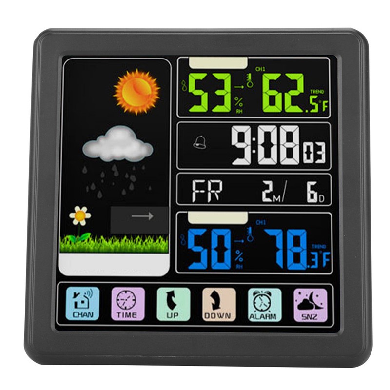 TS-3310 Full Touch Screen Wireless Weather Clock Multifunction