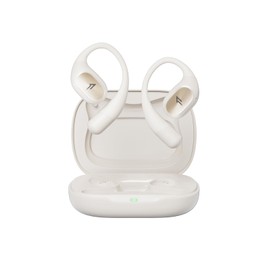 1MORE Open Ear Earbuds S31, 14.2 mm Driver Deep Bass Earphones, 4 Mics for Clear Call, Bluetooth 5.3, Snug Fit, Lightweight Ear Hooks, 30H Playtime, Wireless Headphones for Sport Workout Yoga, White