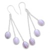 Silver Palace 925 Sterling Silver Natural Gemstone Drop Dangle Earrings