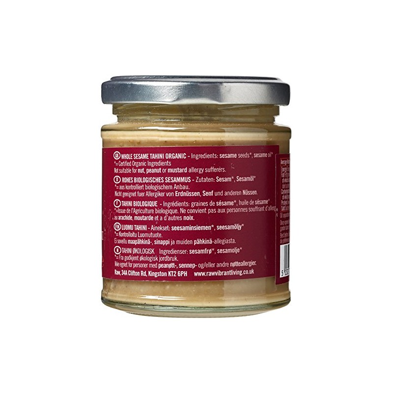 Raw Organic Health Whole Tahini, 170g