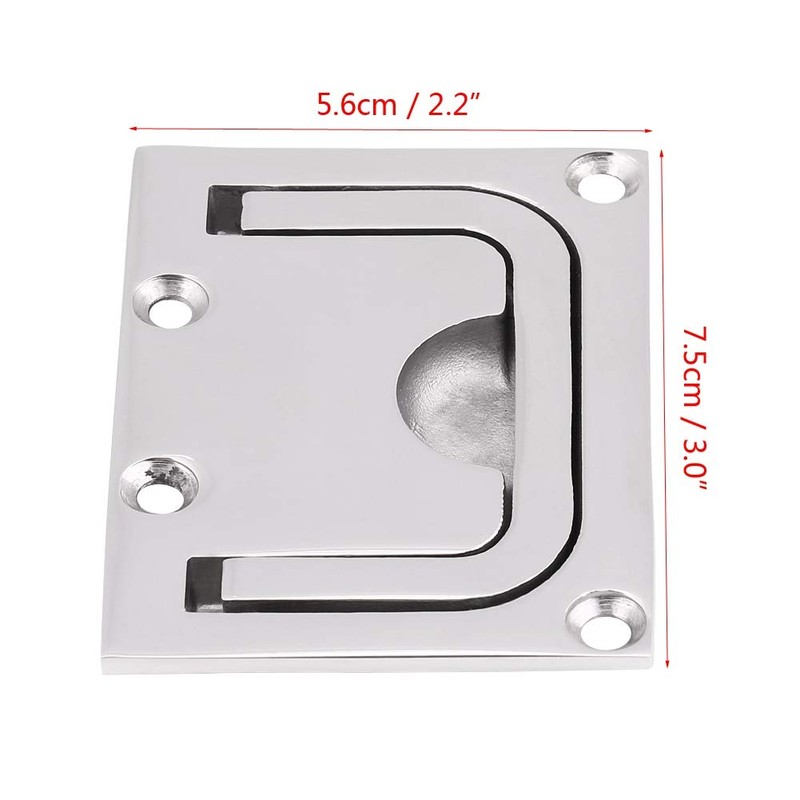Boat Hatch Handle Flush-Mounted Hatch Cabinet Lifting Handle Stainless Steel