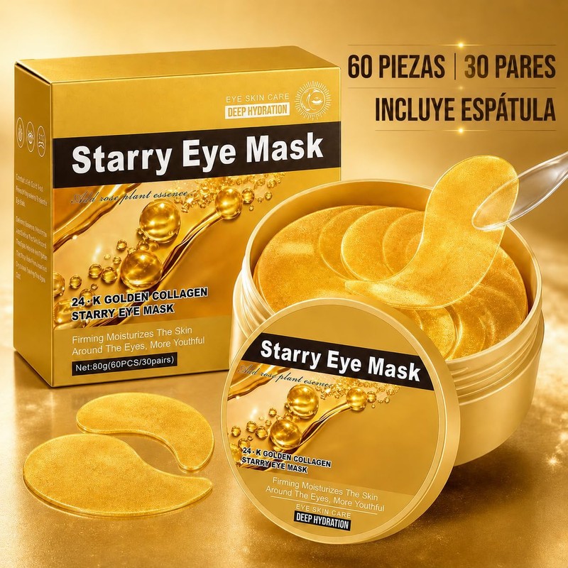 Parches Ojos 24K Gold, 60 Piezas / 30 Pares Starry