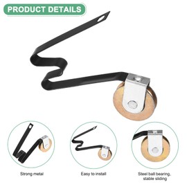 M METERXITY 2-Pack Sliding Screen Door Spring Tension Roller, 1"/ 25.4 mm m Shaped Concave Steel Ball Bearing Used As A Top and Bottom Roller for Sliding Door Repair