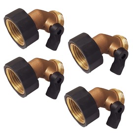 Chapin International 6-9461: Gooseneck Shut Coupling, Heavy Duty Brass Valve Garden Hose Connector, Set of 4